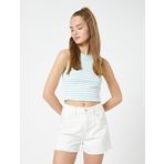 Koton Crop Fitilli Atlet Halter Yaka Biye Detaylı