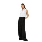 KOTON Crop Poplin Gömlek Kolsuz Kargo Cepli Manşet Yaka Düğmeli