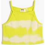 Koton Crop Üst Halter Yaka Askılı Batik Desenli Pamuklu - 6 - 7 Yaş - Yeşil