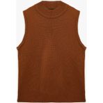 Koton Dik Yaka Kolsuz Triko Bluz - Kahve - M