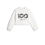 Koton Dik Yaka Uzun Kollı 100. Yıl Özel Sweatshirt, Kız Çocuk, Ekru, 9/10 Yaş