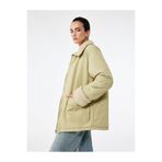 Koton Dik Yaka Uzun Kollu Fermuarlı Cepli İçi Peluş Astarlı Anorak Mont