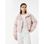 Koton Dik Yaka Uzun Kollu Su Itici Crop Şişme Mont - 42 - Pembe