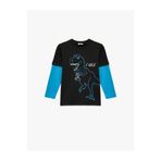 Koton Dinozor Baskılı Antrasit Erkek Çocuk Sweatshirt 6WKB10388TK