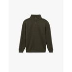 Koton Dokulu Yarım Fermuarlı Haki Erkek Sweatshirt 6wam70022mk Haki