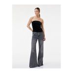 Koton Drape Detaylı Taşlı Straplez Kadife Bluz