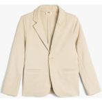Koton Düğme Detaylı Uzun Kollu Pamuklu Blazer Ceket