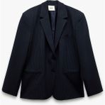 Koton Düğmeli Cepli Uzun Kollu Kruvaze Blazer Ceket - Lacivert - 36
