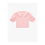 Koton Düğmeli Crop Bebe Yaka Pembe Kız Çocuk Bluz 6Skg60066Aw