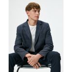 Koton Ekoseli Slim Fit Düğmeli Mono Yaka Blazer Ceket Erkek İçin Çift Cep Detaylı - 48 - Renkli
