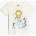 Koton Ekru Kız Bebek T-Shirt 5SMG10022AK
