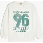Koton Ekru Kız Çocuk Sweatshirt 5SKG10212AK - Beyaz