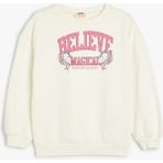 Koton Ekru Unicorn Baskılı Uzun Kollu Sweatshirt Kız Çocuk 11 - 12 Yaş İçin Şık Seçim