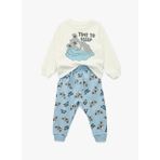 Koton Ekru Unisex Bebek Baskılı Pijama Takımı 6WMB10055TK-A