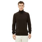 Koton Erkek Akrilik Örgü Süveter Turtleneck Kazak, Kahverengi (532), S