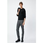 Koton Erkek Antrasit Ekose Jeans