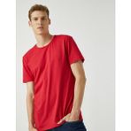 Koton Erkek Basic Kısa Kollu Bisiklet Yaka T-Shirt - Kırmızı