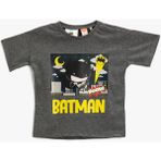 Koton Erkek Bebek Batman Lisanslı Baskılı Bisiklet Yaka Kısa Kollu Tişört Pamuklu - 18 - 24 Ay - Antrasit