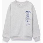 Koton Erkek Bebek Canavar Baskılı Uzun Kollu Bisiklet Yaka Sweatshirt - Gri - 24 - 36 Ay