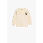 Koton Erkek Bebek Nakış Detaylı Uzun Kollu Bisiklet Yaka Pamuklu Sweatshirt