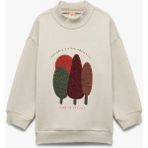 Koton Erkek Bebek Nakışlı Uzun Kollu Şardonlu Dik Yaka Sweatshirt - Ekru - 18 - 24 Ay