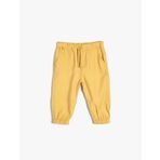 KOTON Erkek Bebek Normal Bel Beli Bağlamalı Cep Detaylı Paçası Lastikli Jogger Pantolon, Hardal (197), 3/4 Ay