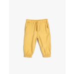 KOTON Erkek Bebek Normal Bel Beli Bağlamalı Cep Detaylı Paçası Lastikli Jogger Pantolon, Hardal (197), 4/5 Ay