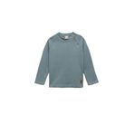 Koton Erkek Bebek Pamuklu Düğmeli Uzun Reglan Kollu Bisiklet Yaka Sweatshirt, Mavi, 3-4 Yaş
