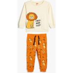 Koton Erkek Bebek Pijama Takımı - Ekru - 3 - 4 Yaş