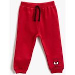 Koton Erkek Bebek Spider Man Baskılı Belden Bağlamalı Jogger Eşofman Altı Lisanslı - Kırmızı - 1 - 1,5 Yaş