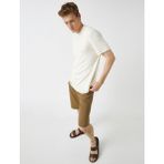 Koton Erkek Chino Bermuda Şort Pamuklu - 38 - Camel