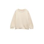 Koton Erkek Çocuk Basic Sweatshirt, Uzun Kollu, Bisiklet Yaka, Ekru, 24-36 Ay