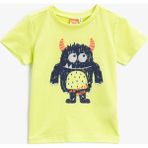 Koton Erkek Çocuk Baskılı T-Shirt Kısa Kollu Pamuklu Bis - 12 - 18 Ay - Yeşil