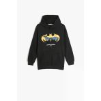Koton Erkek Çocuk Batman Kapşonlu Sweatshirt Lisanslı Uzun Kollu