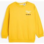 Koton Erkek Çocuk Batman Lisanslı Baskılı Uzun Kollu Pamuklu Sweatshirt 5WKB10423TK - Hardal - 7 - 8 Yaş