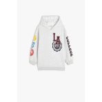 Koton Erkek Çocuk Kapşonlu Sweatshirt Los Angeles Baskılı Uzun Kollu