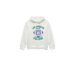 Koton Erkek Çocuk Kapüşonlu Sweatshirt, Şardonlu Uzun Kollu Baskılı, Ekru, 6-7 Yaş