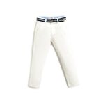 Koton Erkek Çocuk Kumaş Pantolon Slim Fit Kemerli Cepli, Beyaz (000), 4/5 Yaş