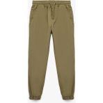 Koton Erkek Çocuk Pamuklu Jogger Pantolon Beli Bağcıklı 2 Cep ile Rahat Günlük Kullanım - Yeşil - Regular - 9 - 10 Yaş