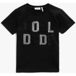 Koton Erkek Çocuk Pullu T-Shirt Kısa Kollu Bisiklet Yaka Pamuklu - 4 - 5 Yaş - Siyah