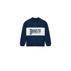 Koton Erkek Çocuk Şardonlu Baskılı Uzun Kollu Fermuar Detaylı Dik Yaka Oversize Sweatshirt, Lacivert, 9-10 Yaş