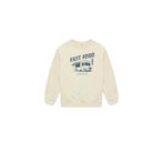 Koton Erkek Çocuk Şardonlu Uzun Kollu Bisiklet Yaka Pamuklu Baskılı Sweatshirt, Ekru, 5-6 Yaş