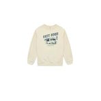 Koton Erkek Çocuk Şardonlu Uzun Kollu Bisiklet Yaka Pamuklu Baskılı Sweatshirt, Ekru, 9-10 Yaş