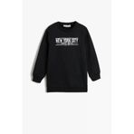 Koton Erkek Cocuk Sweat Uzun Kollu Bisiklet Yaka Sehir Baskili Sardonlu