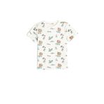 Koton Erkek Çocuk T-shirt, Kısa Kollu, Bisiklet Yaka, Beyaz Desenli, 6-7 Yaş