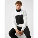 Koton Erkek Kabartma Baskılı Sweatshirt - XXL - Beyaz