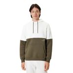 Koton Erkek Kapüşonlu Uzun Kollu Cep Detaylı Renk Bloklu Sweatshirt S Ekru (010)