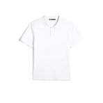KOTON Erkek Polo Yaka Kısa Kollu Basic Tişört, Beyaz (000), Xxl