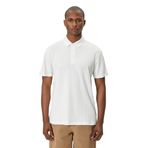 KOTON Erkek Polo Yaka Kısa Kollu Basic Tişört, Ekru (010), Xs