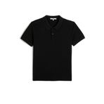 KOTON Erkek Polo Yaka Kısa Kollu Basic Tişört, Siyah (999), S